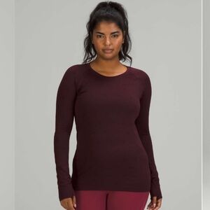 lululemon athletica Long Sleeve Top in Deep Burgundy